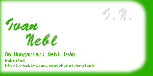 ivan nebl business card