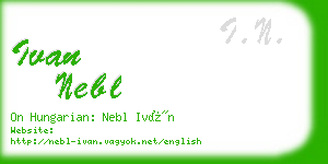 ivan nebl business card
